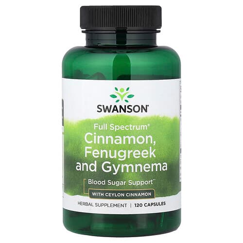 Swanson Vitamins, Full Spectrum® Cinnamon, Fenugreek, & Gymnema with Ceylon Cinnamon, 120 Capsules