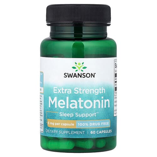 Swanson Vitamins, Melatonin, 5 mg, 60 Capsules