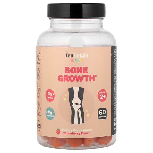TruHeight, Kids, Bone Growth Gummies , For Kids 2+, Strawberry, 60 Gummies