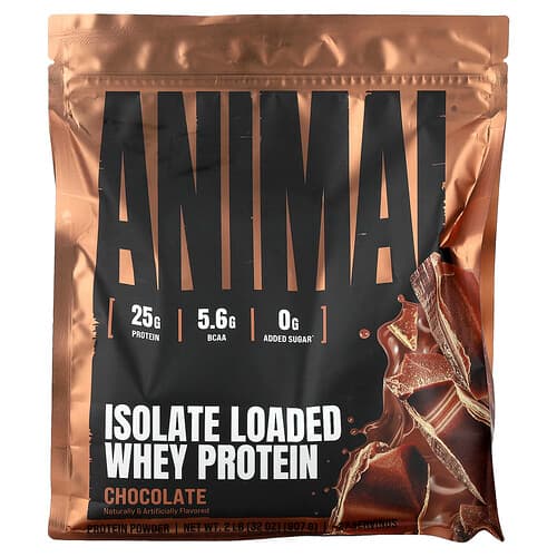 Animal, Isolate Loaded Whey Protein™ Powder, Chocolate, 2 lb (907 g)