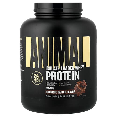 Animal, Isolate Loaded Whey Protein™ Powder, Brownie Batter, 4 lb (1.81 kg)