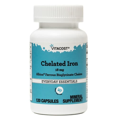 Vitacost, Chelated Iron, 18 mg, 120 Capsules