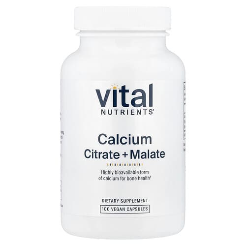 Vital Nutrients, Calcium, Citrate + Malate, 100 Vegan Capsules (150 mg per Capsule)
