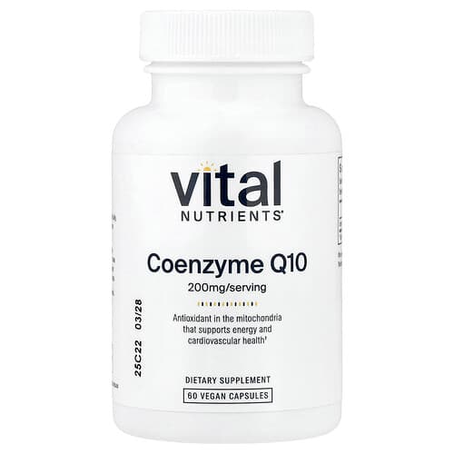Vital Nutrients, Coenzyme Q10, 200 mg, 60 Vegan Capsules