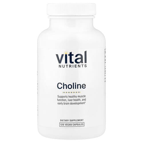 Vital Nutrients, Choline, 120 Vegan Capsules (275 mg per Capsule)
