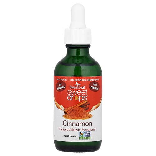 SweetLeaf Stevia, Sweet Drops®, Cinnamon, 2 fl oz (60 ml)