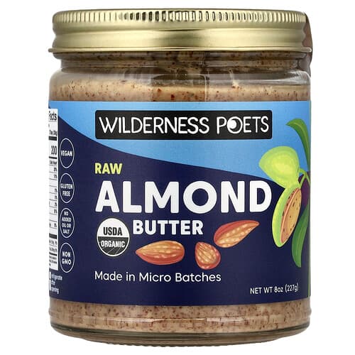 Wilderness Poets, Organic Raw Almond Butter, 8 oz (227 g)