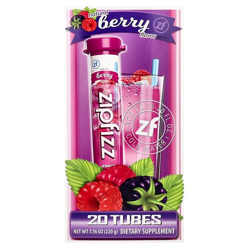 Zipfizz, Energy Drink Mix, Berry, 20 Tubes, 0.39 oz (11 g) Each