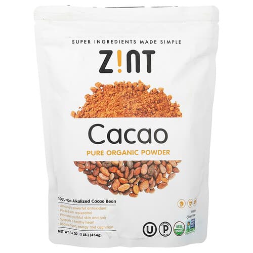 Zint, Pure Organic Powder, Cacao, 16 oz (454 g)