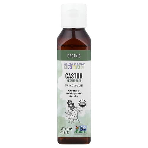 Aura Cacia, Organic Skin Care Oil, Castor, 4 fl oz (118 ml)