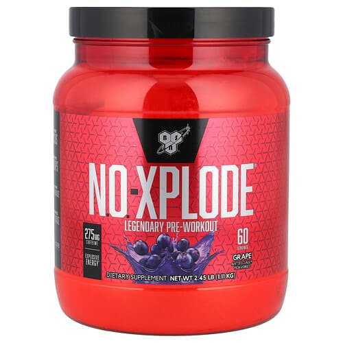 BSN, N.O.-XPLODE®, Legendary Pre-Workout, Grape, 2.45 lbs (1.11 kg)