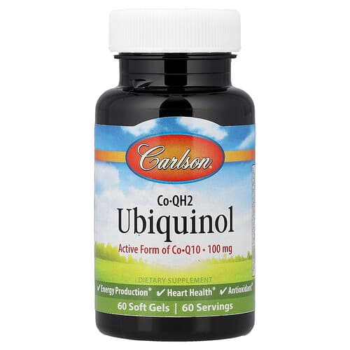 Carlson, Co-QH2 Ubiquinol, 100 mg, 60 Soft Gels