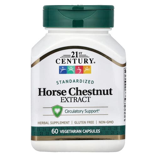 21st Century, Horse Chestnut Extract, Standardized, 60 Vegetarian Capsules (300 mg per Capsules)