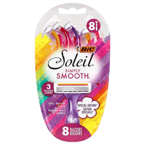 BIC, Soleil® Simply Smooth™, Disposable Razors, 8 Razors