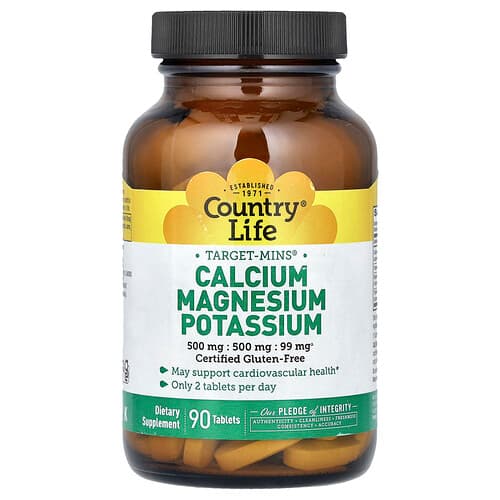 Country Life, Target-Mins®, Calcium Magnesium Potassium, 90 Tablet