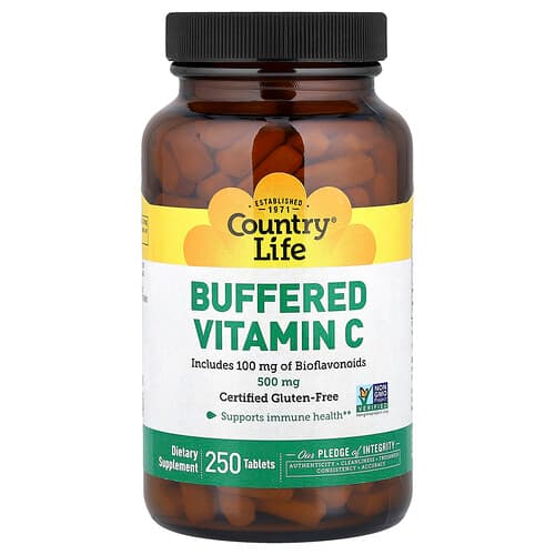 Country Life, Buffered Vitamin C, 250 Tablets