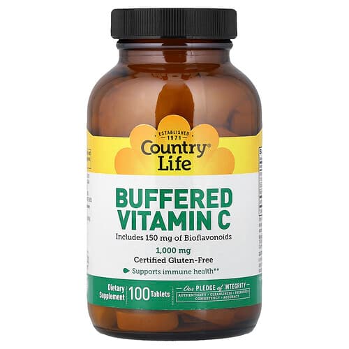 Country Life, Buffered Vitamin C, 100 Tablets