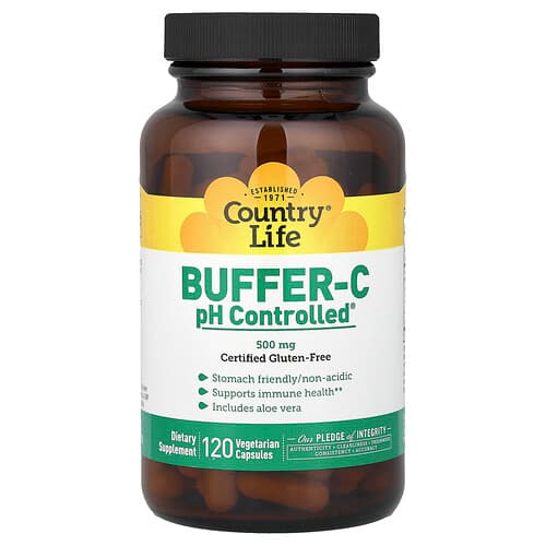 Country Life, Buffer-C, pH Controlled®, 120 Vegetarian Capsules