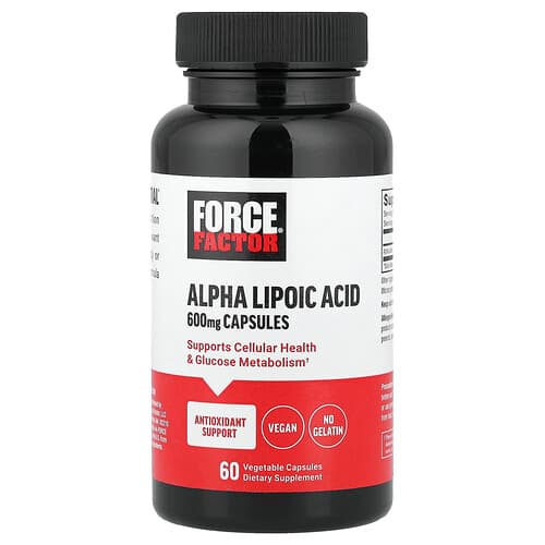 Force Factor, Alpha Lipoic Acid, 600 mg, 60 Vegetable Capsules