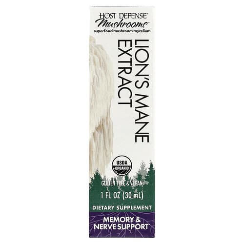 Host Defense, Mushrooms™, Lion's Mane Extract, 1 fl oz (30 ml)