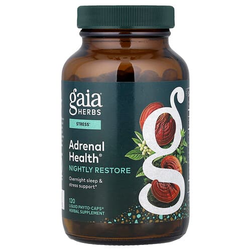 Gaia Herbs, Adrenal Health®, Nightly Restore, 120 Liquid Phyto-Caps®