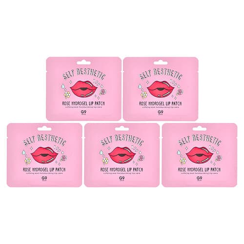 G9skin, Self Aesthetic, Rose Hydrogel Lip Patch, 5 Patches, 0.1 oz (3 g) Each