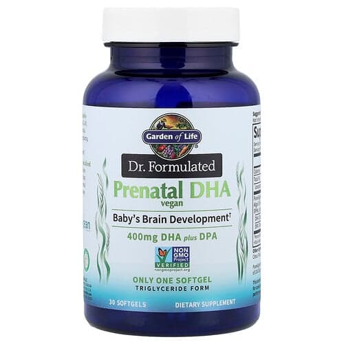 Garden of Life, Dr. Formulated, Vegan Prenatal DHA, 400 mg, 30 Softgels