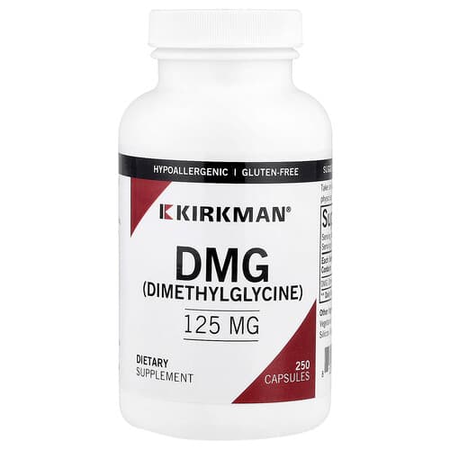 Kirkman Labs, DMG, 125 mg, 250 Capsules