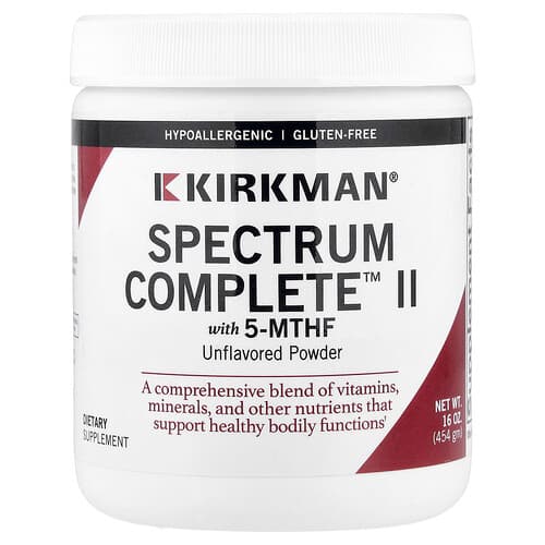 Kirkman Labs, Spectrum Complete™ II Powder, Unflavored, 16 oz (454 gm)