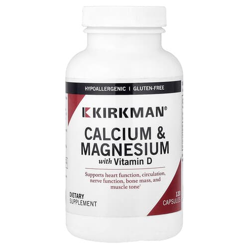 Kirkman Labs, Calcium & Magnesium with Vitamin D, 120 Capsules
