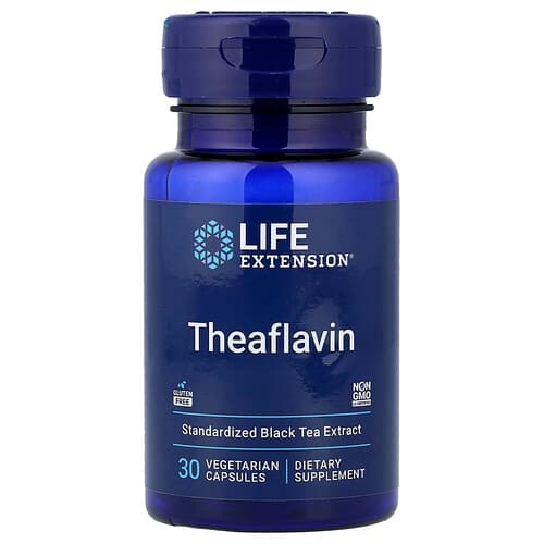Life Extension, Theaflavin, Standardized Black Tea Extract, 30 Vegetarian Capsules (400 mg per Capsule)