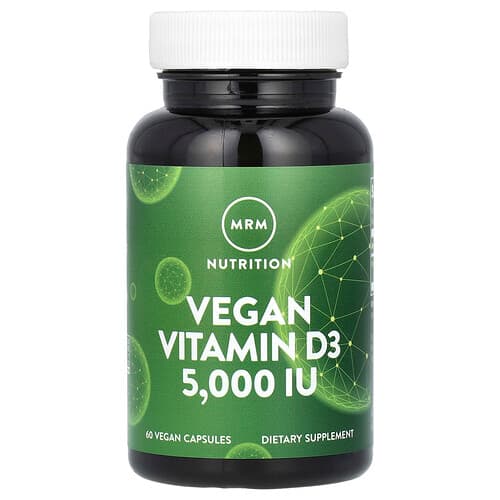 MRM Nutrition, Vegan Vitamin D3, 125 mcg (5,000 IU), 60 Vegan Capsules