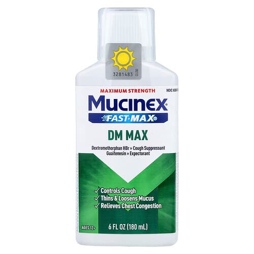 Mucinex, Fast-Max DM Max, Maximum Strength, For Ages 12+, 6 fl oz (180 ml)