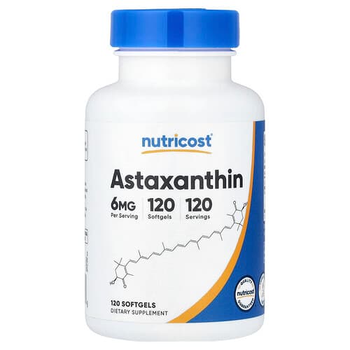 Nutricost, Astaxanthin, 6 mg, 120 Softgels