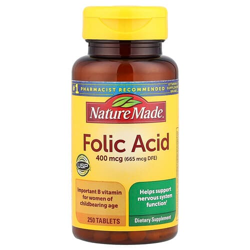 Nature Made, Folic Acid, 250 Tablets