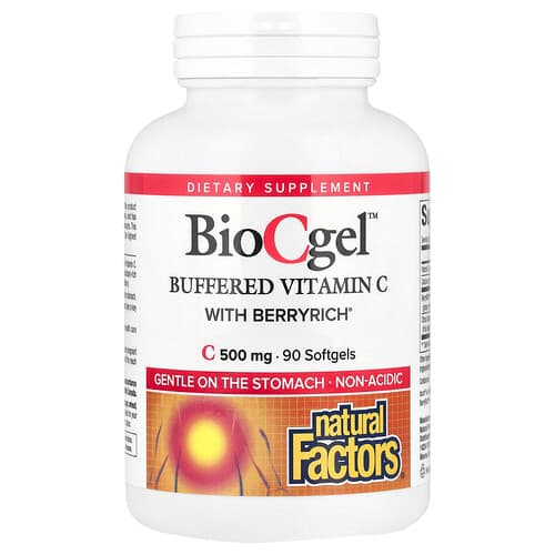 Natural Factors, BioCgel™, Buffered Vitamin C with BerryRich®, 90 Softgels