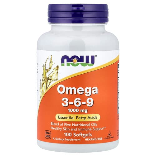 NOW Foods, Omega 3-6-9, 100 Softgel