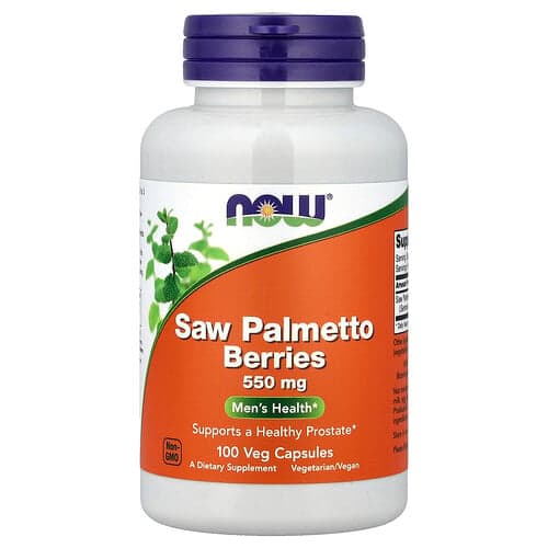 NOW Foods, Saw Palmetto Berries, 550 mg, 100 Veg Capsules