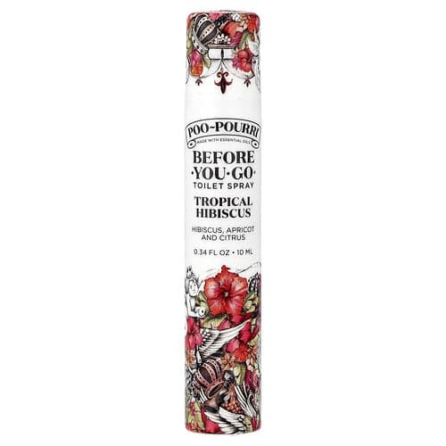 Poo-Pourri, Before-You-Go® Toilet Sprays, Tropical Hibiscus, 0.34 fl oz (10 ml)