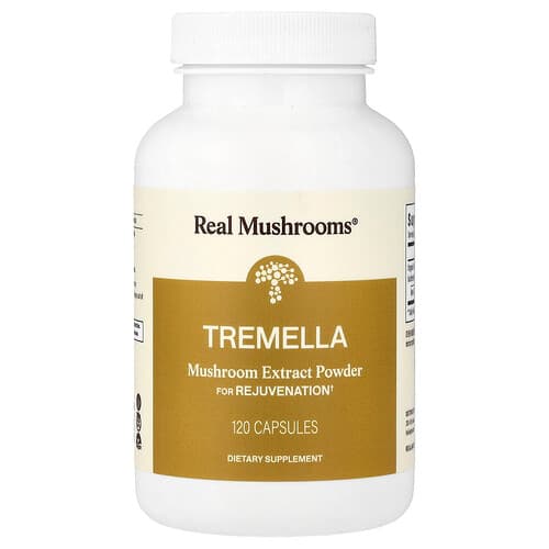 Real Mushrooms, Tremella, Mushroom Extract Powder, 120 Capsules