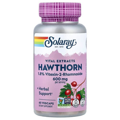 Solaray, Vital Extracts, Hawthorn, 60 VegCaps