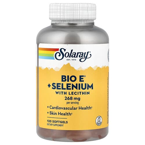 Solaray, Bio E® + Selenium with Lecithin, 120 Softgels