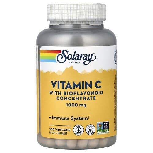 Solaray, Vitamin C with Bioflavonoid Concentrate, 100 VegCaps
