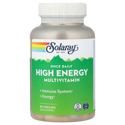 Solaray, Once Daily High Energy Multivitamin, Iron Free, 90 VegCaps