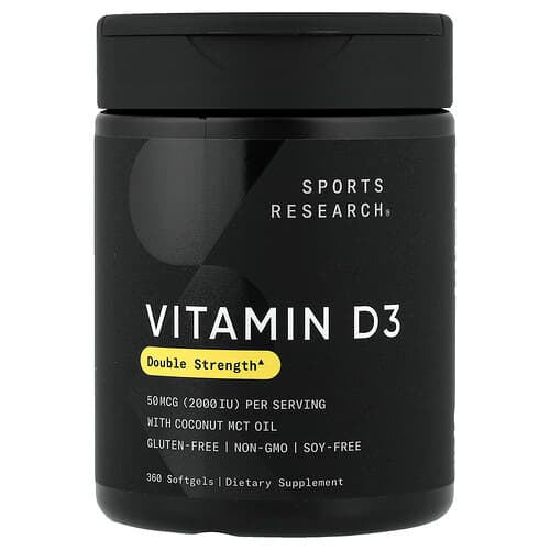 Sports Research, Vitamin D3, 50 mcg (2,000 IU), 360 Softgels