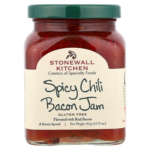 Stonewall Kitchen, Spicy Chili Bacon Jam, Medium, 12.75 oz (361 g)