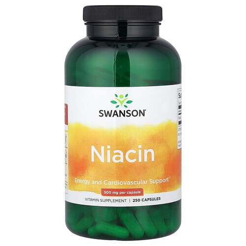 Swanson Vitamins, Niacin, 500 mg, 250 Capsules