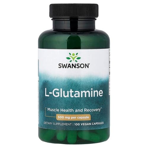 Swanson Vitamins, L-Glutamine, 500 mg, 100 Vegan Capsules