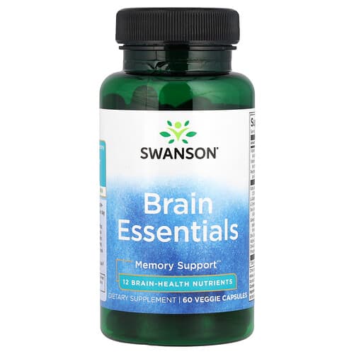 Swanson Vitamins, Brain Essentials, 60 Veggie Capsules