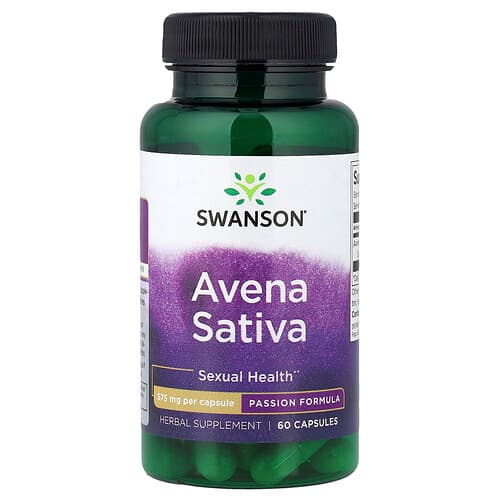 Swanson Vitamins, Avena Sativa, 60 Capsules (575 mg per Capsule)